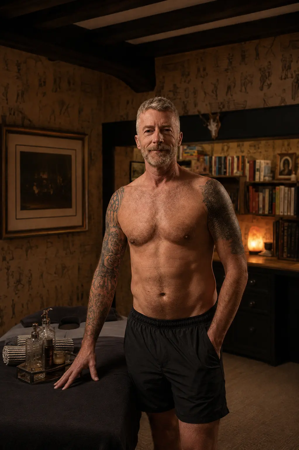Hero portrait — masseur in studio